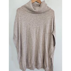 Pure Collection Wool Sweater Womens Size 18 Cowl Neck Cable Knit Tunic